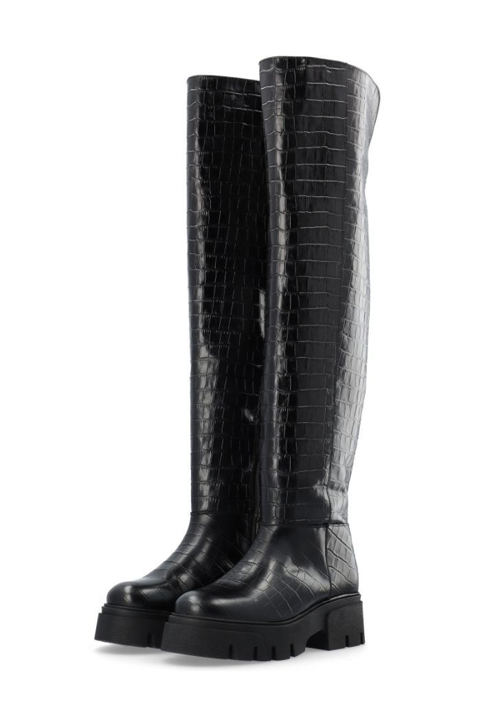 Medina x Bianco, Kall over knee boots, Black